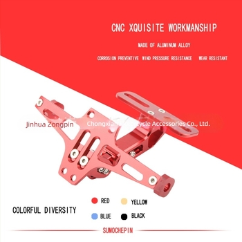 NP110 Suport pentru numărul motocicletei cu iluminare, bază CNC din aliaj de aluminiu Powermotor