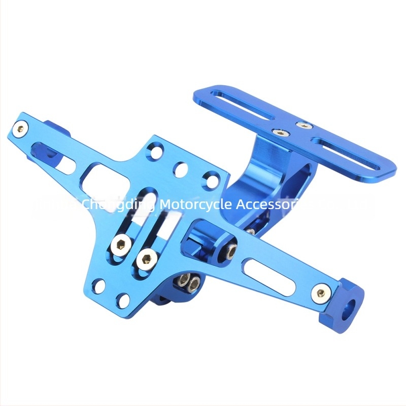 NP110 Suport pentru numărul motocicletei cu iluminare, bază CNC din aliaj de aluminiu Powermotor
