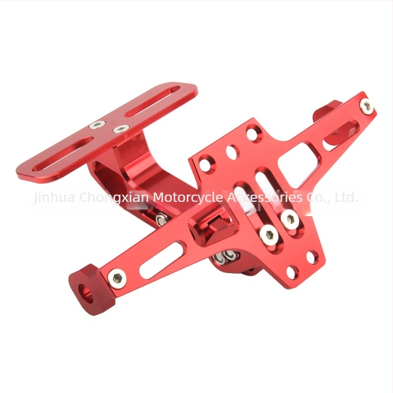 NP110 Suport pentru numărul motocicletei cu iluminare, bază CNC din aliaj de aluminiu Powermotor