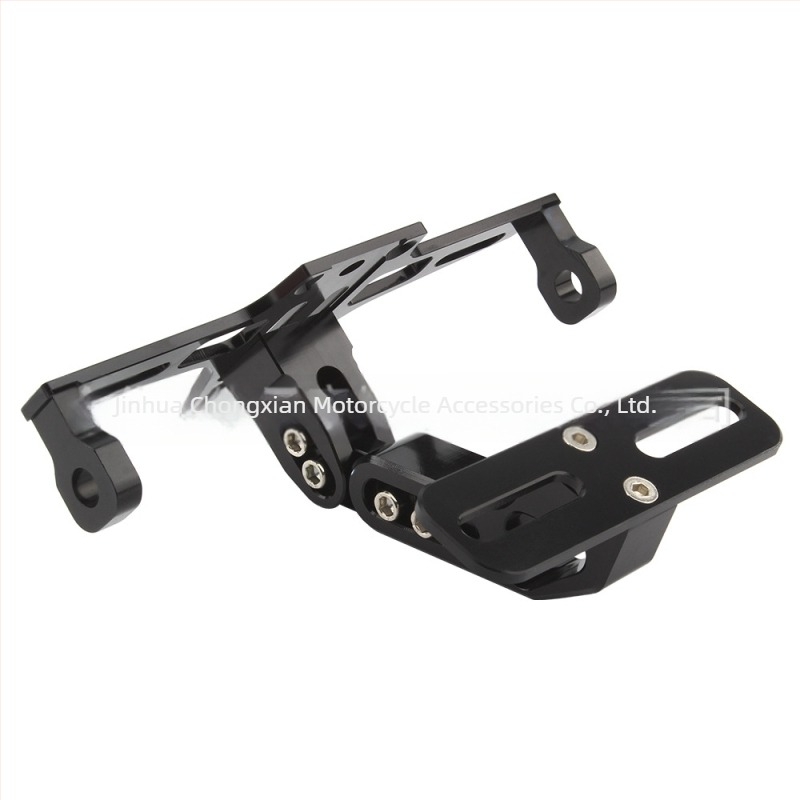 NP110 Suport pentru numărul motocicletei cu iluminare, bază CNC din aliaj de aluminiu Powermotor