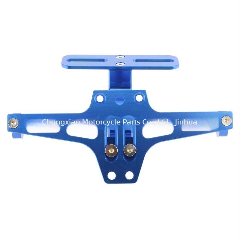 NP110 Suport pentru numărul motocicletei cu iluminare, bază CNC din aliaj de aluminiu Powermotor
