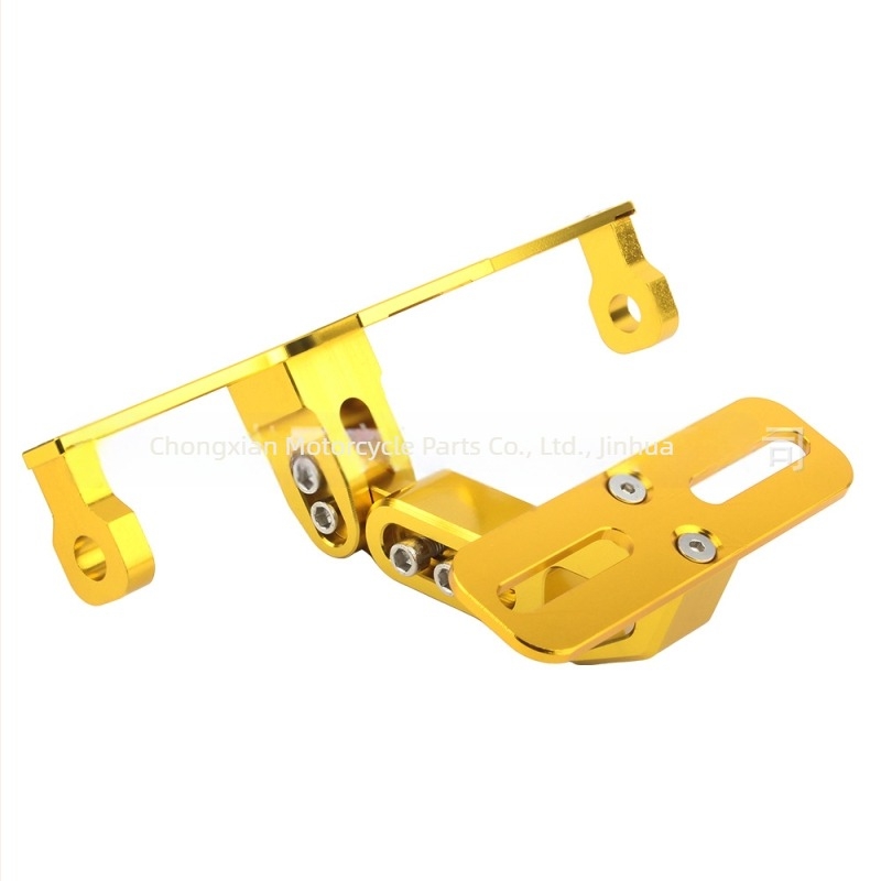 NP110 Suport pentru numărul motocicletei cu iluminare, bază CNC din aliaj de aluminiu Powermotor