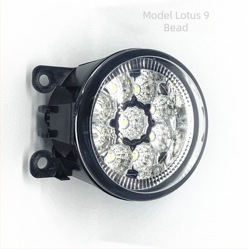 Far LED de ceață frontal, carcasa PC+PP, 12V, 35W, durată de viață 50.000 h; compatibil cu Mitsubishi Outlander 2013-2016 și alte modele menționate (Ford, Suzuki, Renault, Citroën, Focus, Swift, Opel)