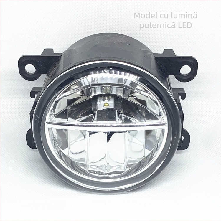 Far LED de ceață frontal, carcasa PC+PP, 12V, 35W, durată de viață 50.000 h; compatibil cu Mitsubishi Outlander 2013-2016 și alte modele menționate (Ford, Suzuki, Renault, Citroën, Focus, Swift, Opel)