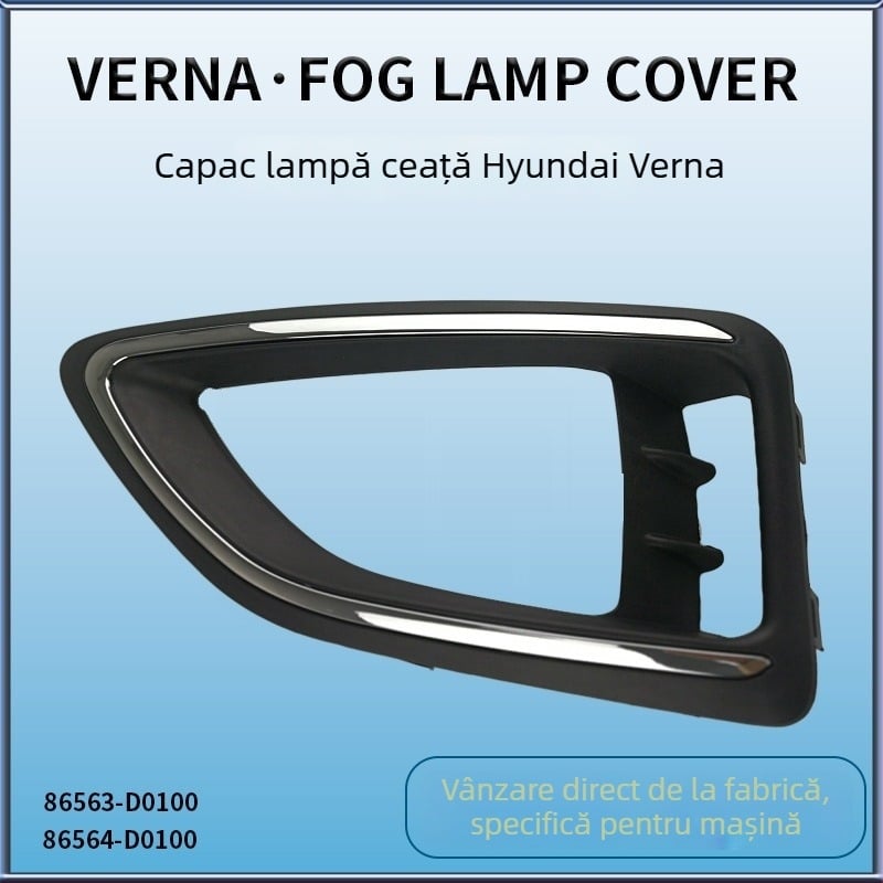 Cadru pentru farul de ceață frontal pentru Beijing Hyundai Reina Verna 2017 – Material PC, Model Modern, Durată de viață 50.000 ore, Compatibil cu Reina 17