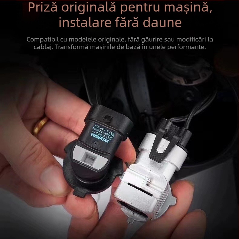 Far LED pentru mașină cu fascicul lung/depărtat și lampă frontală laser, 30W, 12-24V, 12000 lm, 30000 h, model M3