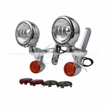 XHJH set suporturi LED pentru farul de ceață pentru Harley-Davidson Road King/Big Glide – suport pentru semnalizare (1994–2024)