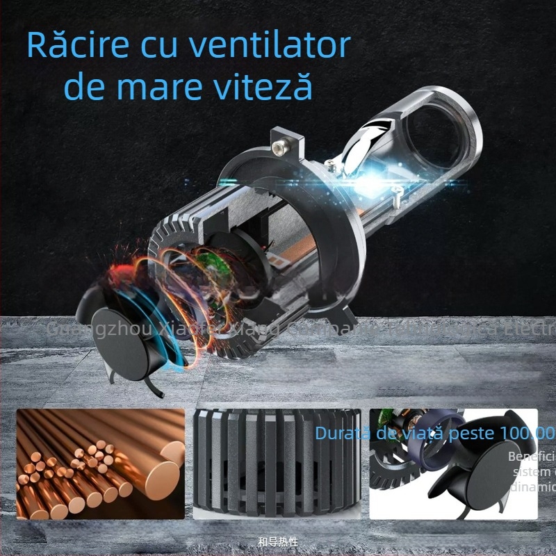 P6 LED pentru farul H4 cu fascicul înalt/jos integrat – 31W, 12V, 3000LM, IP68