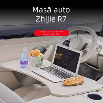 Masă pliabilă de bord pentru mașină, din PVC, instalare pe perete, universală pentru sedanuri