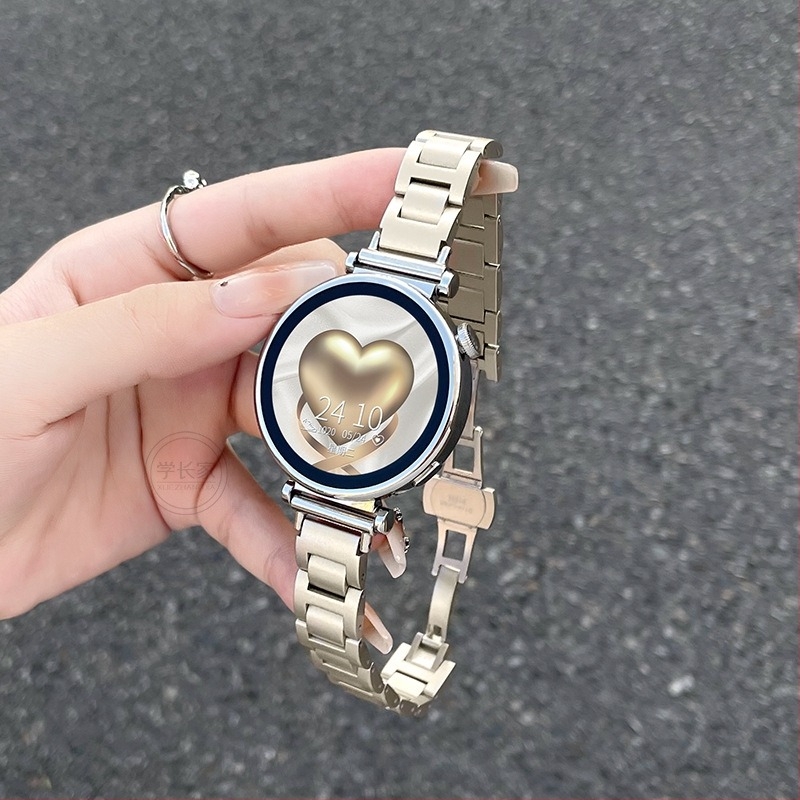 UHADa Curea metalică pentru Huawei Watch GT5/GT6, GT4 și GT3 Pro – Cataramă tip fluture