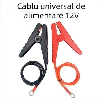 Cablu de conectare baterie 12V cu clemă din cupru pentru invertor (Cupru pur; Compatibil universal)