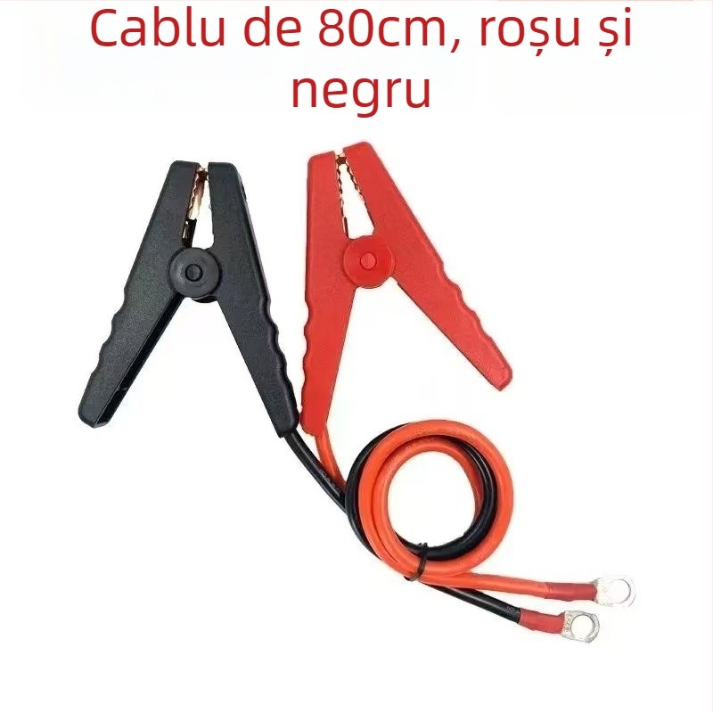 Cablu de conectare baterie 12V cu clemă din cupru pentru invertor (Cupru pur; Compatibil universal)