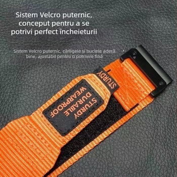 Brățară de ceas din nylon în două părți pentru Garmin Fenix 5/5S/5X/6X/7X, lățime 22 mm și 26 mm