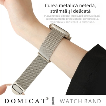 Brățară Milanese din oțel inoxidabil cu închidere magnetică pentru Apple Watch Series 7–10 Ultra