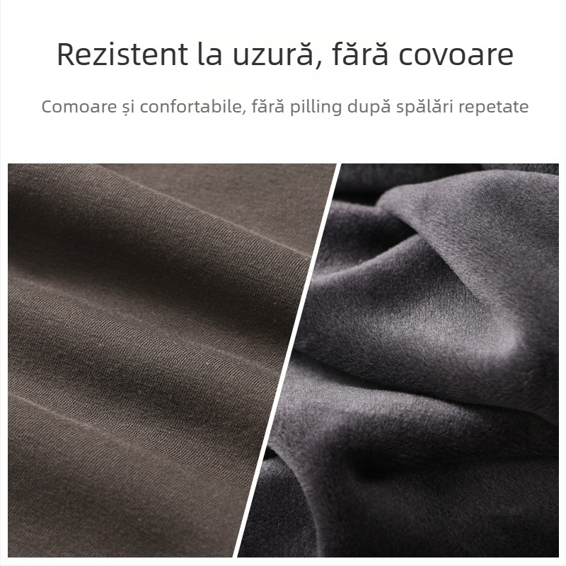 Pantaloni bărbați cu căptușeală fleece, material din bumbac, grosime extra 301-350 g/m², căptușeală velur, fără cusături, pentru tineri