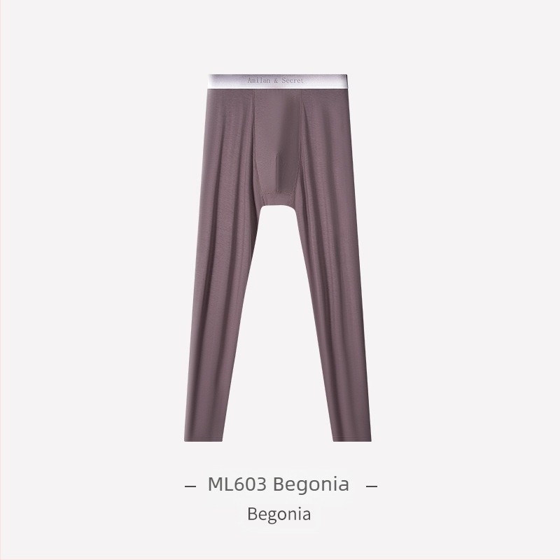 Pantaloni termici pentru bărbați din Modal 60S, antistatice, încălzire, fără cusături, căptușeală din bumbac