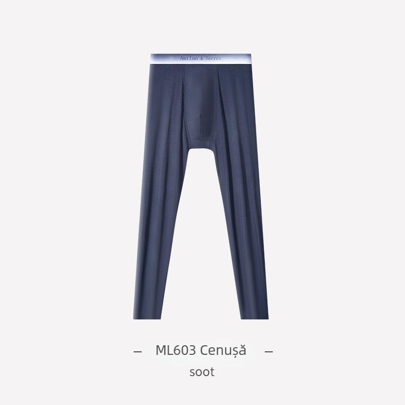 Pantaloni termici pentru bărbați din Modal 60S, antistatice, încălzire, fără cusături, căptușeală din bumbac
