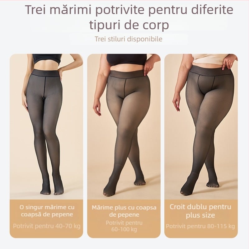 Colanți‑unici pentru femei, amestec poliester-elastan, grosime medie, model solid, croială slim