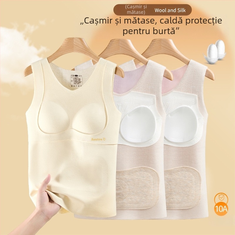 Vesta termică pentru fete, fără cusături, cu căptușeală de catifea, glugă, guler rotund, dintr-un singur strat, 80–90% poliester, greutate moderată (161–180 g/m²)