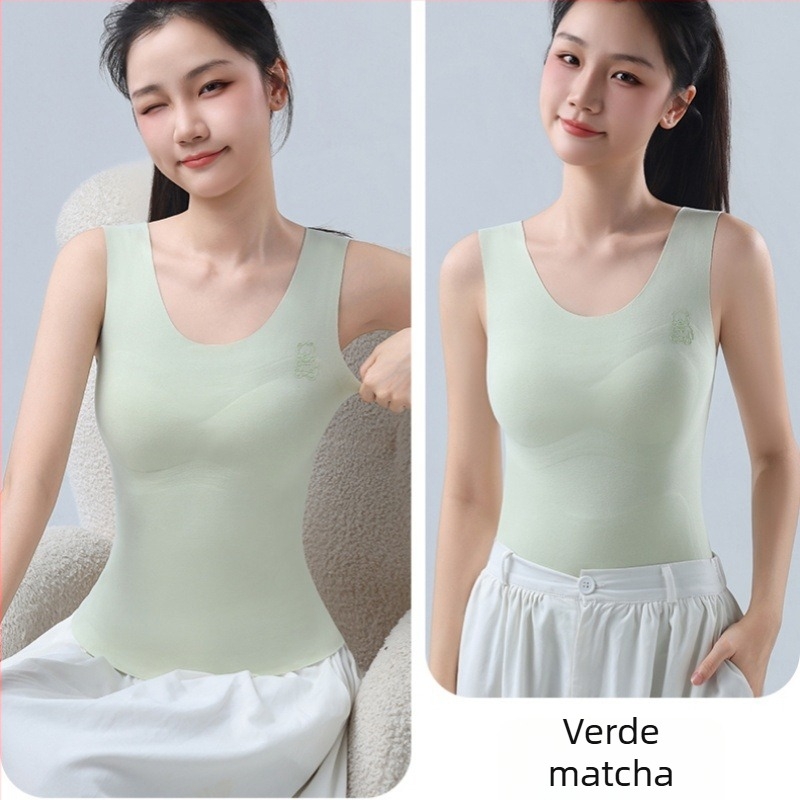 Vesta termică cu glugă pentru adolescente, căptușită cu fleece, top de tip sutien cu perne pentru sân, țesătură nylon, grosime 201–250 g/m², model animal