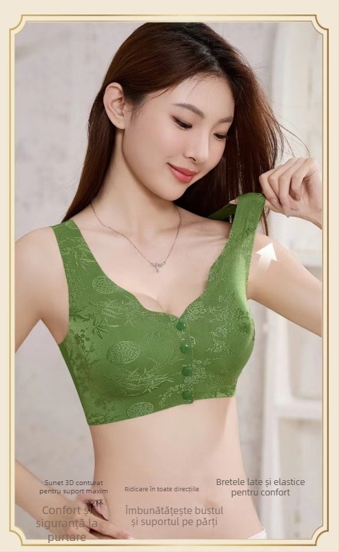 Sutien de tip maiou din nailon, cu Push-Up, susținere laterală și cupă subțire modelată
