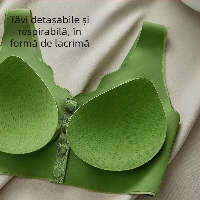 Sutien de tip maiou din nailon, cu Push-Up, susținere laterală și cupă subțire modelată