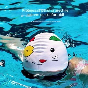 Șapcă de înot din silicon impermeabil pentru adulți – model cartoon, protecție pentru urechi, cod produs 620503232