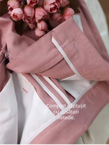 Șorturi Bermuda pentru femei, talie înaltă, croială în A, material ușor, amestec poliester ≥95%, stil costum, casual