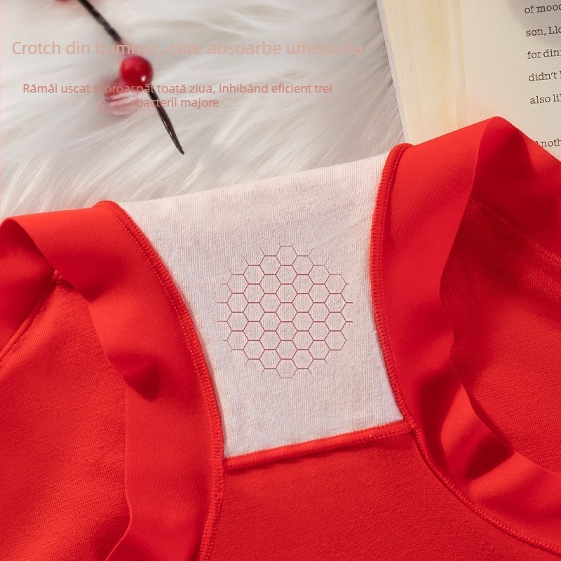 Chiloți femei cu talie medie, material viscoză, căptușeală din bumbac în zona inghinală, respirabili, fără urme