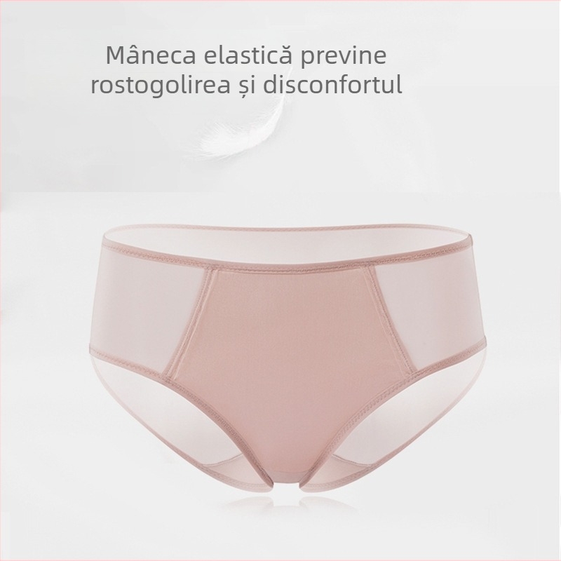 Lenjerie intimă din mătase Mulberry pentru femei – talie medie, respirabilă, tricotată, 90–95% mătase, căptușeală 100% mătase