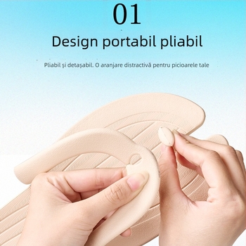 Papuci de călătorie pliabili, cu control al mirosului, unisex, antiderapante, portabili pentru plajă și baie la hotel
