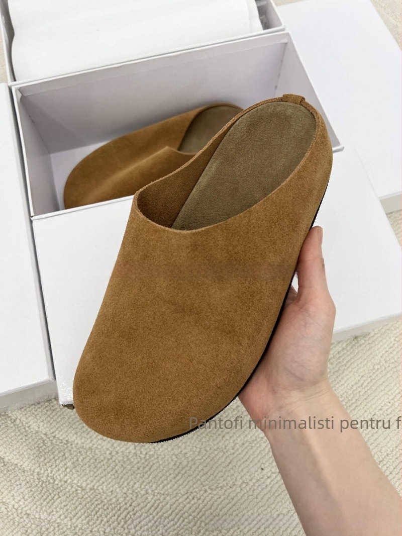 Mocasini femei din piele naturală, slip-on, talpă groasă – stil retro, culoare solidă, partea superioară din piele, talpa din cauciuc