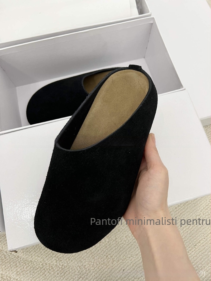 Mocasini femei din piele naturală, slip-on, talpă groasă – stil retro, culoare solidă, partea superioară din piele, talpa din cauciuc