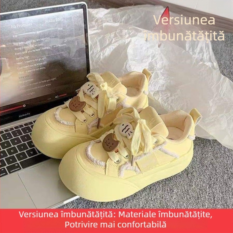 Adidași din canvas pentru campus, talpă din cauciuc, închidere cu șireturi, talpă joasă (0–3 cm), funcții: creștere în înălime, respirabili, anti-derapare