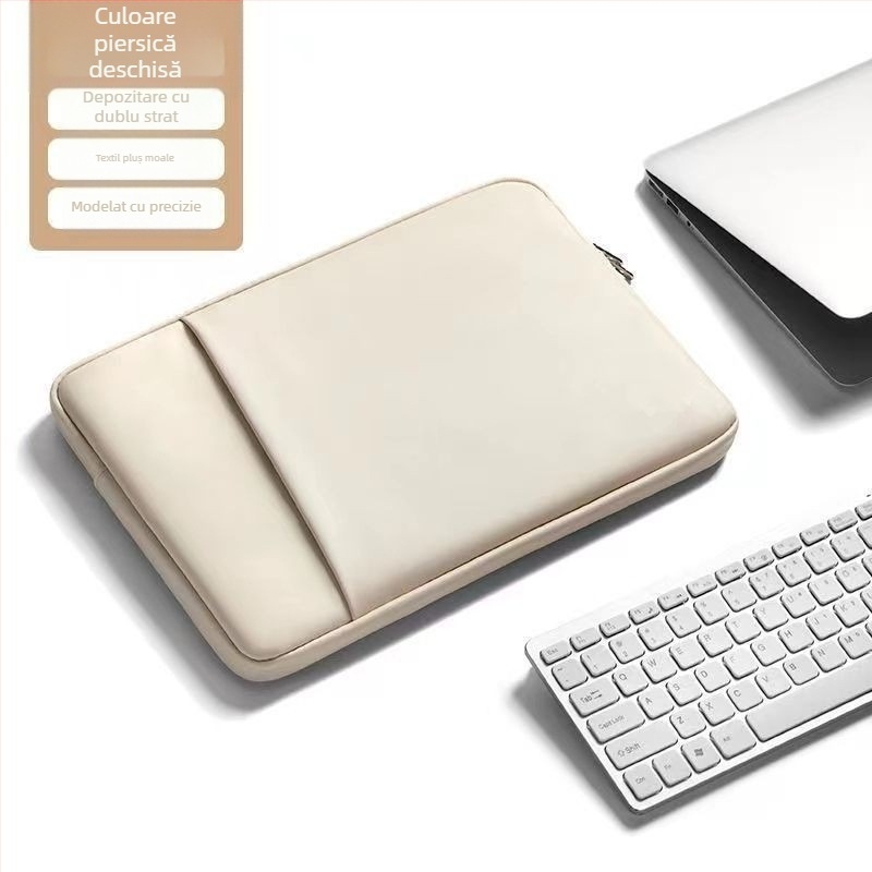 Haomo husă pentru laptop cu căptușeală internă — stil urban minimalist, respirabilă și impermeabilă, ultra-ușoară și rezistentă la uzură, căptușeală din poliester, primăvara 2025