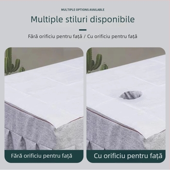 Cearșaf de unică folosință pentru saloane de înfrumusețare, respirabil, îngroșat, impermeabil și rezistent la ulei, pentru pat de masaj cu uleiuri esențiale, cu găuri, din țesătură nețesută