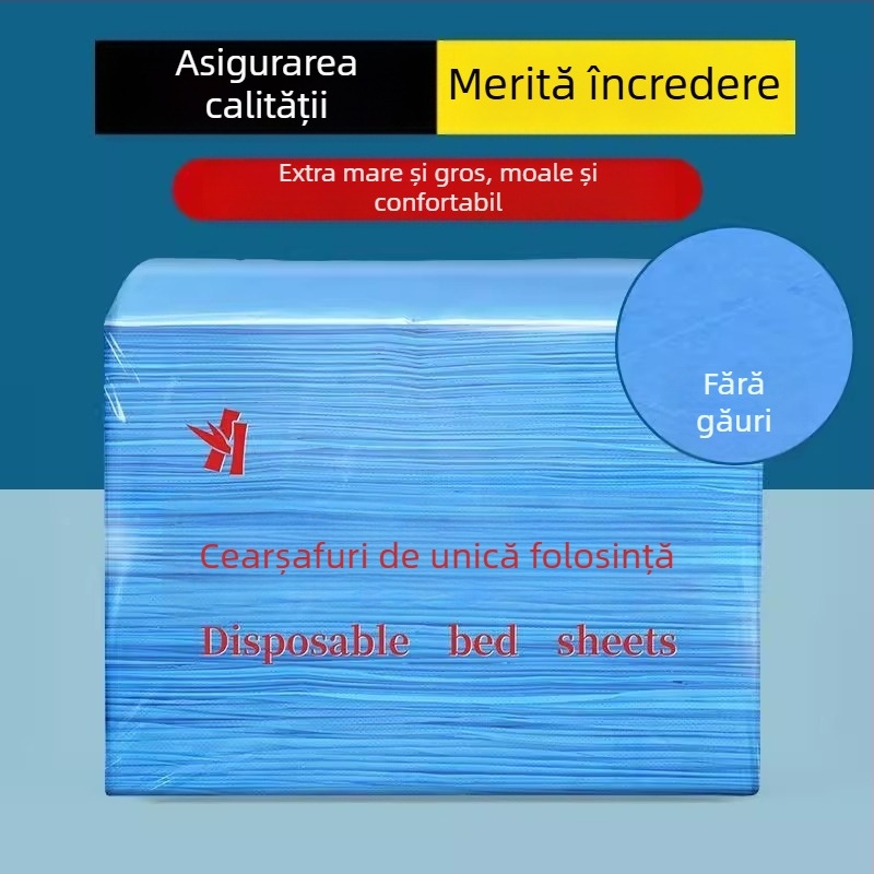 Cearșaf de unică folosință pentru saloane de înfrumusețare, respirabil, îngroșat, impermeabil și rezistent la ulei, pentru pat de masaj cu uleiuri esențiale, cu găuri, din țesătură nețesută