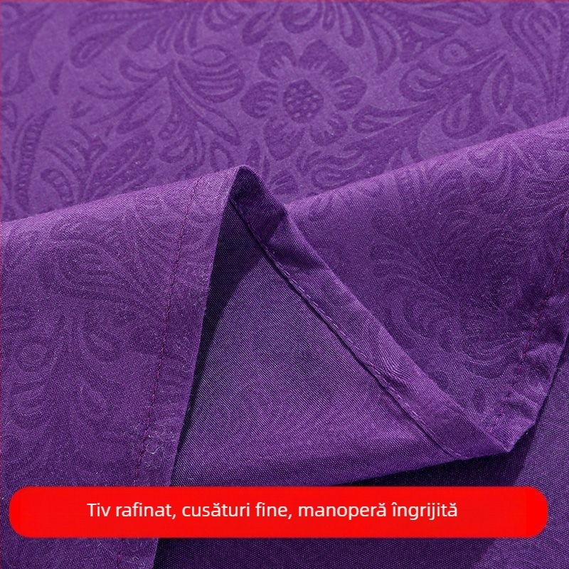 Lenjerie de masaj pentru salon de înfrumusețare, plăcută la atingere, respirabilă, îngroșată, mov solid