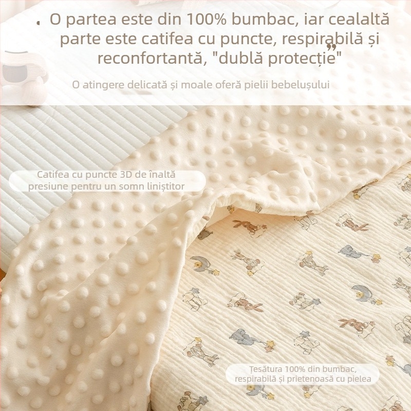 Husă de pilotă pentru copii cu modele de plante și animale, 100% bumbac, imprimare reactive pe țesătură 40s