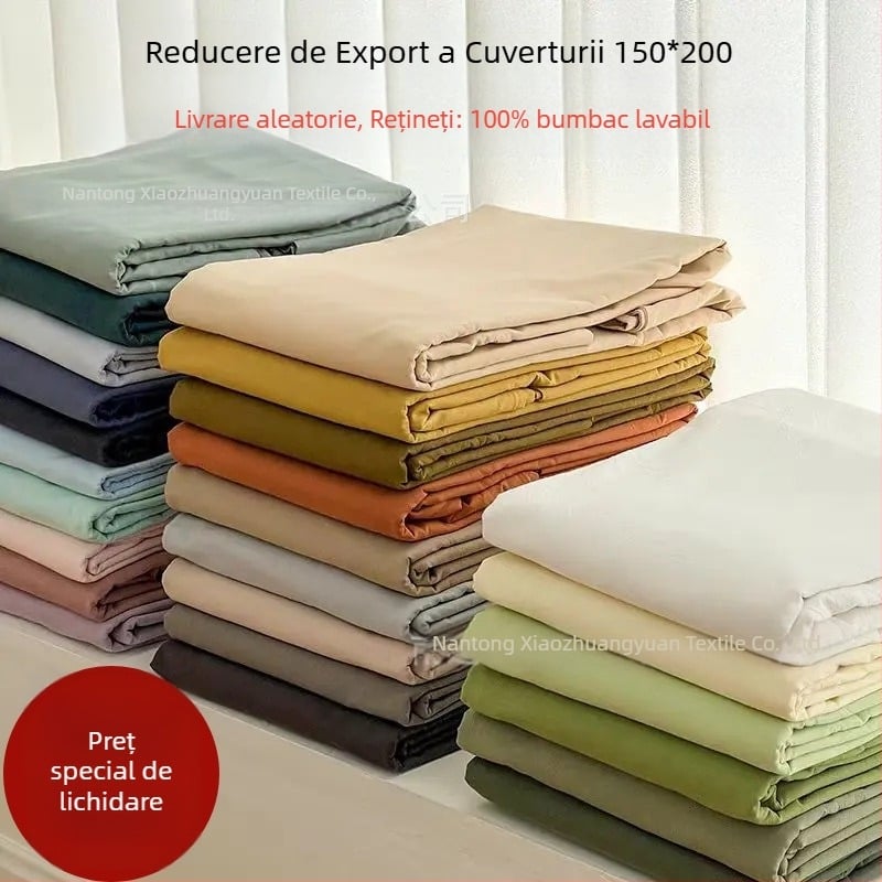 Husă de pilotă din bumbac spălat, țesătură twill, imprimare reactive, sub 300 g, personalizabil pentru cămine studențești