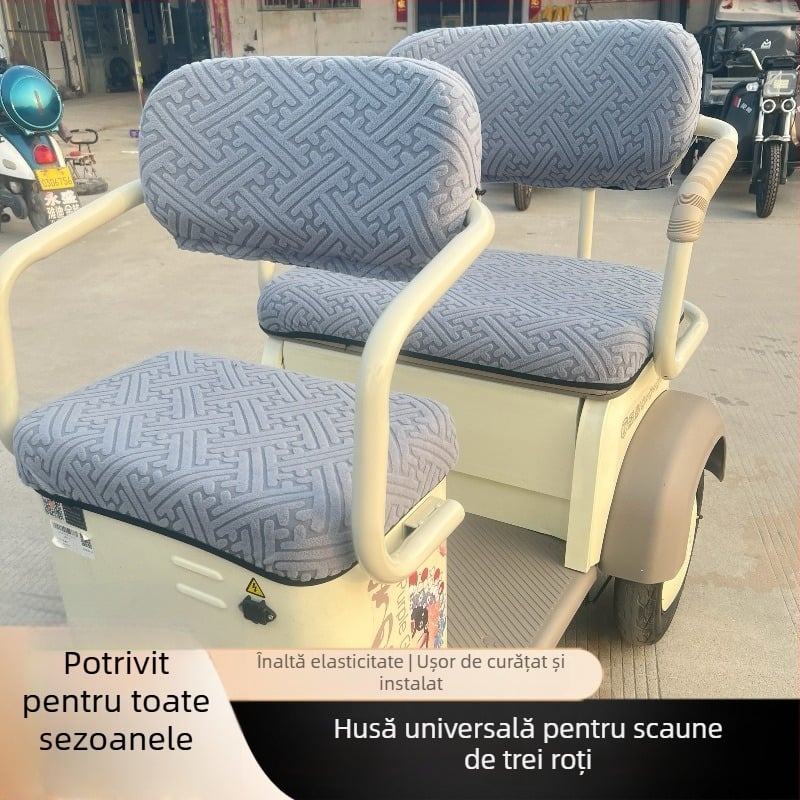 Husă de pernă pentru scaunul triciclului electric – material din fibre, universală pentru toate anotimpurile, fără logo
