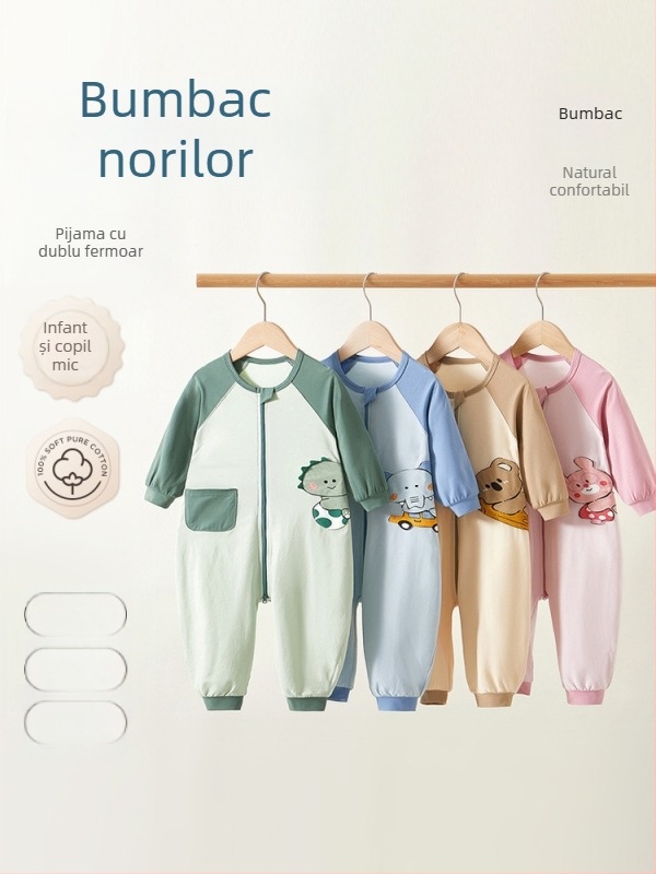 Pijama copii, o piesă, pentru casă, unisex, primăvară-vară, 95% bumbac, imprimeu desen animat, evacuare a umezelii