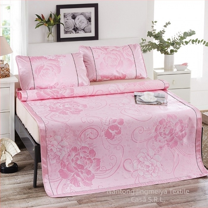 Set de covorașe din mătase rece — trei piese, pliabil, țesătură jacquard, Jingmeiya, calitate superioară