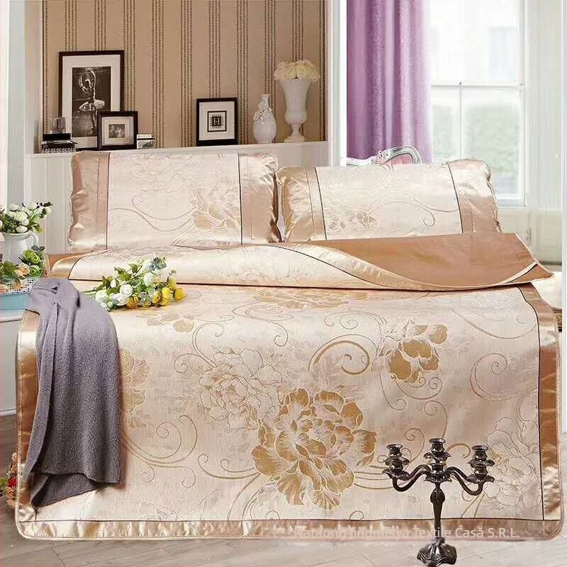 Set de covorașe din mătase rece — trei piese, pliabil, țesătură jacquard, Jingmeiya, calitate superioară