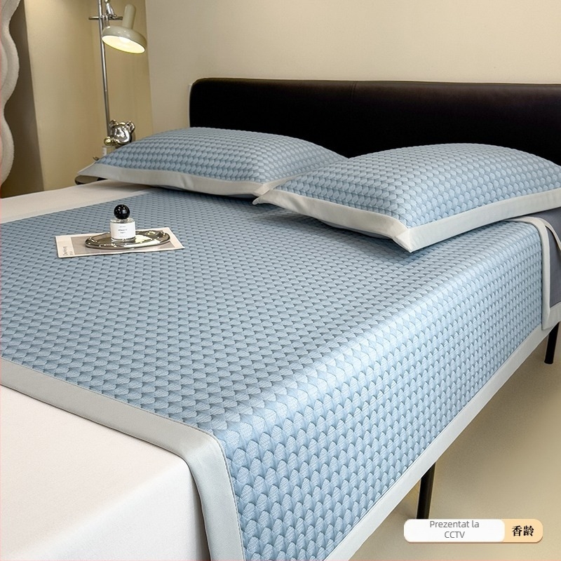 Saltea de răcire Ice Silk premium, 1200D, lavabilă la mașină și la mână, set pliabil din trei piese pentru uz casnic