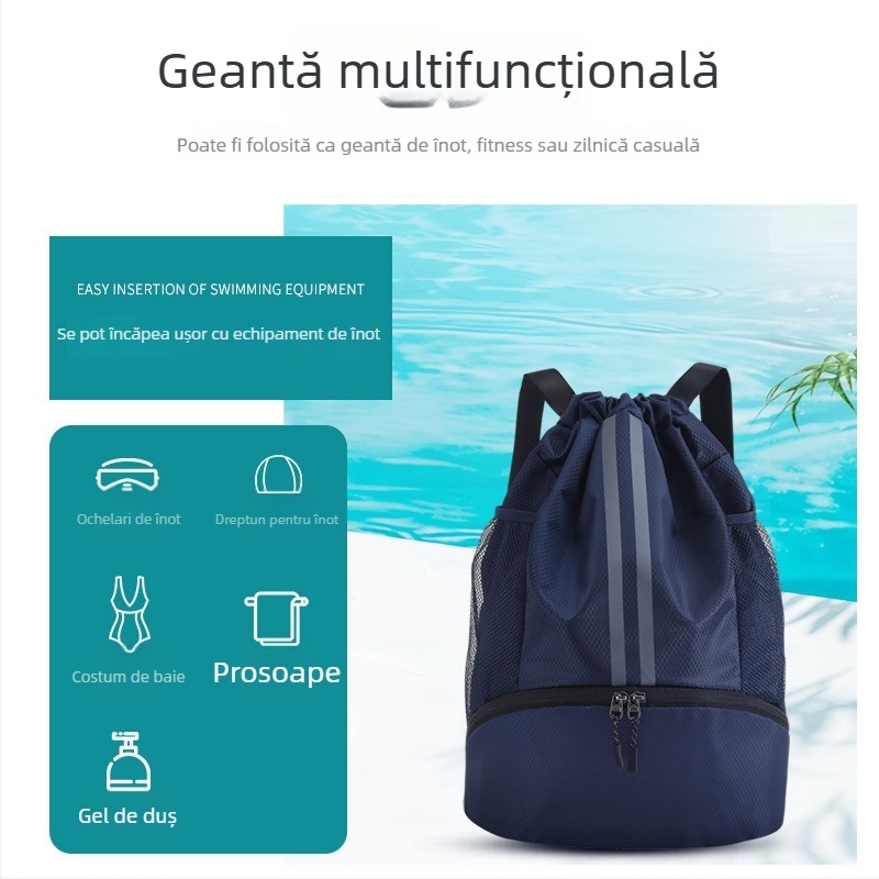 Rucsac de călătorie unisex, pentru activități în aer liber, material Oxford, capacitate 20–35 L, compartiment uscat-ud