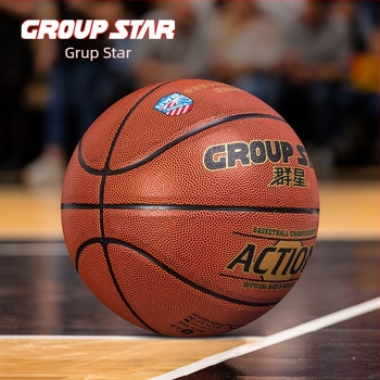 Baschet - Group Star PU, pentru interior și exterior, rezistent la uzură, pentru antrenamente și competiții.