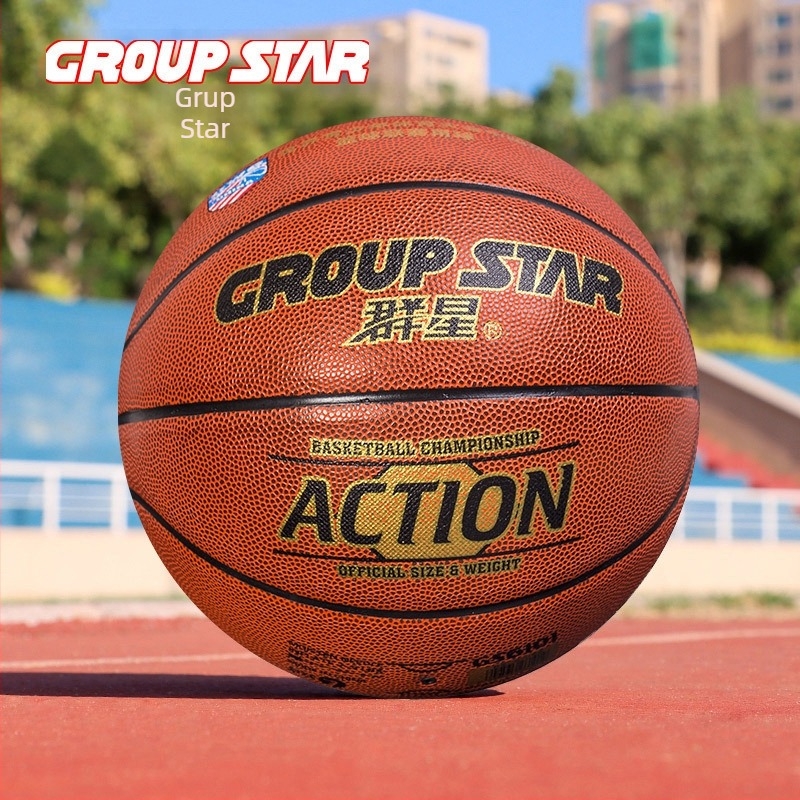 Baschet - Group Star PU, pentru interior și exterior, rezistent la uzură, pentru antrenamente și competiții.
