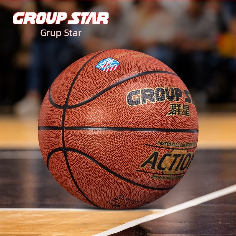 Baschet - Group Star PU, pentru interior și exterior, rezistent la uzură, pentru antrenamente și competiții.