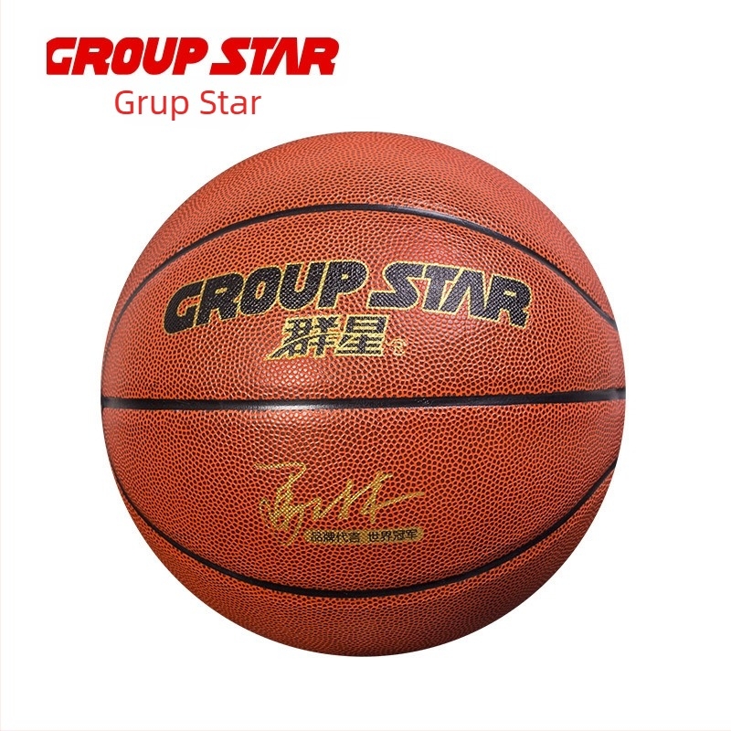 Baschet - Group Star PU, pentru interior și exterior, rezistent la uzură, pentru antrenamente și competiții.